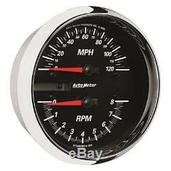 Autometer Pro-Cycle Gauge Tach/Speedo 4 1/2in 8K Rpm/120 Mph Black am19466