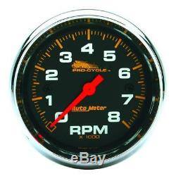 Autometer Pro-Cycle Gauge Tach/Speedo 4 1/2in 8K Rpm/120 Mph Black am19466