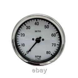 CLASSIC 100mm WHITE DIAL SPEEDOMETER & TACHOMETER SET UK SUPPLIED