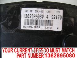 Citroen Relay Boxer Ducato 2006-2009 Speedo meter Cluster Dash Clocks 1362895080