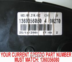 Citroen Relay Boxer Ducato 2007-2010 Speedo meter Cluster Dash Clocks 1360356080