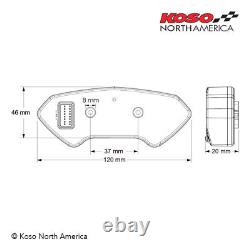 DB-01 RN Multifunction Gauge Koso BA041000 Speedo, Tach, Fuel, & More