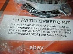 Dash Panel Kit Chrome Cateye 11 Ratio Speedo Harley Shovelhead V-Twin 390922 X6