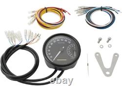 Daytona Japan Velona-W Double Needle Speedo & Tachometer Black/Black 80mm
