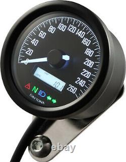 Daytona'Velona 2' mini digital Tachometer 60mm Speedometer 260km/h e-geprüft