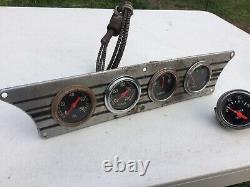 Diamond T Truck Vintage Dash Instrument Gauge Amp Gas Oil Temp Tested & Working