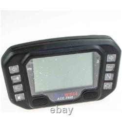 Digital Acewell ACE-3968 speedometer with ABE for motorcycles, quads and ATVs