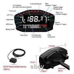Digital GPS Speedometer Odometer Motorcycle Tachometer For 2, 4 Cylinders Motor