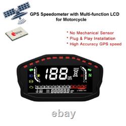 Digital GPS Speedometer Odometer Motorcycle Tachometer For 2, 4 Cylinders Motor