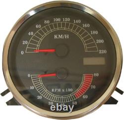 Drag Specialties Electronic Speedo-Tachometer KM/H
