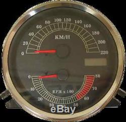 Drag Specialties electronic KM/H speedo tach speedometer tachometer 96-03 Harley