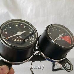 EXCELLENT Honda CL450K2 CB350K2 CL350K2 Gauges Cluster Speedo Tach With Bracket