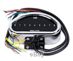 Electronic Digital LED Speedometer Speedo Tachometer Indicator Harley Chopper XL