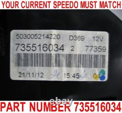 Fiat 500 Speedo Unit Cluster Clocks Petrol 735516034