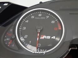 Genuine Audi RS4 8K Instrument Cluster Speedometer 8K0920931G ACC Approx 50 Miles Speedometer