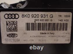 Genuine Audi RS4 8K Instrument Cluster Speedometer 8K0920931G ACC Approx 50 Miles Speedometer