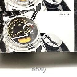 Genuine Harley OEM Touring Softail Dyna 5 Combination Analog Speedo Tach Black