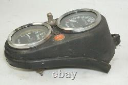 Harley Davidson 1973 FX Shovelhead speedometer tachometer Set 7,915 MILES OEM