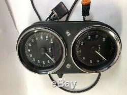 Harley dyna low rider fxdl dual speedometer tachometer gauge speedo housing tach