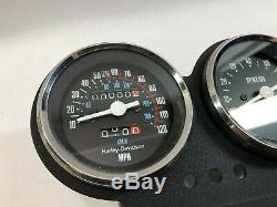 Harley nos oem fxr cable driven dual speedo speedometer tach tachometer assembly