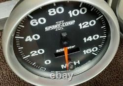 IN DASH Autometer Sport Comp II Speedometer & Tachometer COMBO Speedo Tach 5 NEW