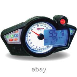 KOSO RX1N GP Style Digital Multifunction Speedometer White Stored Universal BA01