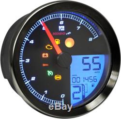 Koso LCD Color Change Speedo & Tachometer Black Bezel BA051231 2211-0172