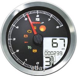 Koso LCD Color Change Speedo & Tachometer Silver Bezel BA051201 48-2346