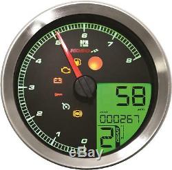 Koso LCD Color Change Speedo & Tachometer Silver Bezel Ba051201
