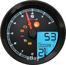 LCD Color Change Speedo and Tachometer Black Koso BA051211