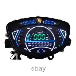 Motorbike Digital Speedometer Clock Setting Tachometer Multifunction Gauge Speed