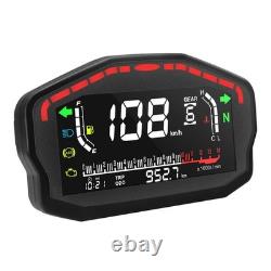 Motorcycle Digital Speedometer Odometer Tachometer LCD Dash DC 8-12V Universal