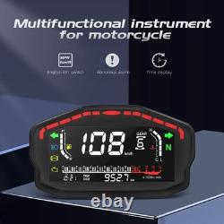 Motorcycle Digital Speedometer Odometer Tachometer LCD Dash DC 8-12V Universal