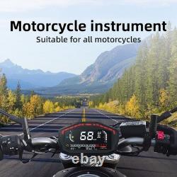 Motorcycle Digital Speedometer Odometer Tachometer LCD Dash DC 8-12V Universal