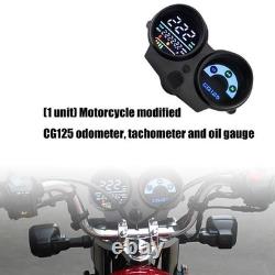 Motorcycle Digital Speedometer Tachometer Gauge Universal Fuel Gauge Dash ABS