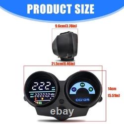 Motorcycle Digital Speedometer Tachometer Gauge Universal Fuel Gauge Dash ABS