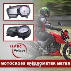 Motorcycle Digital Speedometer Tachometer Odometer Gauge 12V 0-160km/h Universal