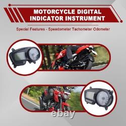 Motorcycle Digital Speedometer Tachometer Odometer Gauge 12V 0-160km/h Universal