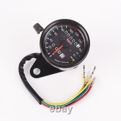 Motorcycle Speedometer Tachometer Dual Odometer 12V 13000 RPM 160km/h Bracket