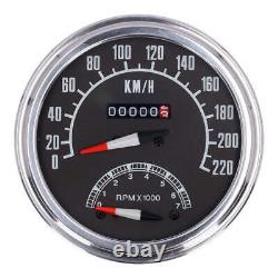 Motorcycle Storehouse FL Speedo / Tachometer 73-84 Face Black 21 Kmh