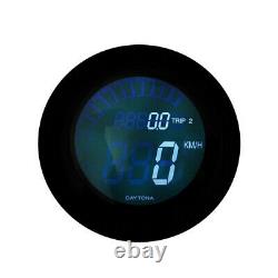 Motorrad Velona Digital 60mm Multifunktions Tacho Speedometer Schwarz