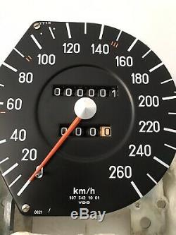 NEU Mercedes-Benz W107 SL SLC VDO km/h Tachometer Einsatz KPH Speedometer OE RMF