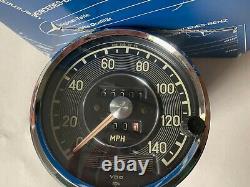 NEW NOS Speedometer Speedometer 0001 140mph Mercedes Benz 600 W100