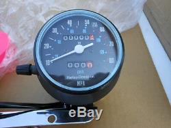 NOS Harley Davidson Gauges Speedometer Speedo Blue Dot Tach Tachometer MPH