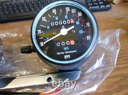 NOS Harley Davidson Gauges Speedometer Speedo Blue Dot Tach Tachometer Sportster