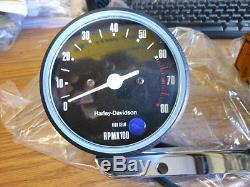 NOS Harley Davidson Gauges Speedometer Speedo Tach Tachometer KM/H KMH 92069-81A