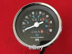 ORIGINAL 1982 HARLEY FXRT SPEEDOMETER AMF GAUGE 16K mile SPEEDO TACH DYNA XL FXR