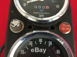 Original 1982 Harley Fx Fxe Speedometer Tachometer Amf Gauges Speedo Tach Fxr