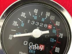 Original 1982 Harley Fx Fxe Speedometer Tachometer Amf Gauges Speedo Tach Fxr
