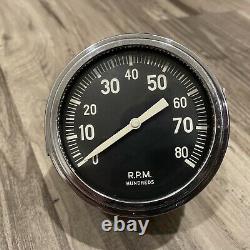 Original Stewart Warner 8000 RPM Tachometer Gauge Dash Instrument Hotrod SCTA